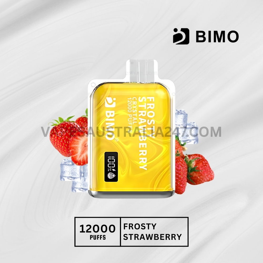 BIMO Crystal 12000 Puffs Frosty Strawberry BIMO Crystal 12000 Puffs Frosty Strawberry