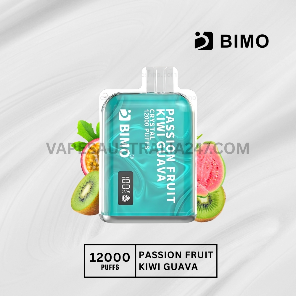 BIMO Crystal 12000 Puffs Passion Fruit Kiwi Guava BIMO Crystal 12000 Puffs Passion Fruit Kiwi Guava