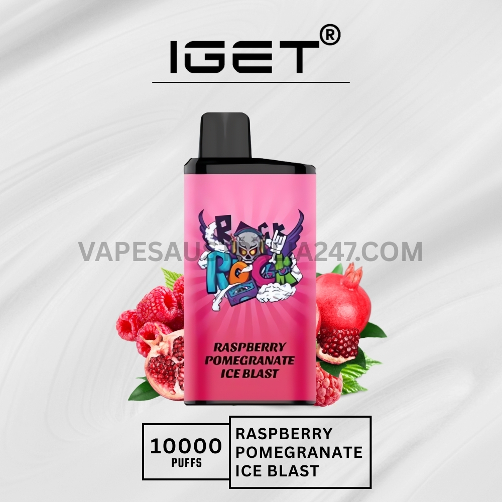 IGET Bar Pro 10000 Puffs Raspberry Pomegranate Ice Blast IGET Bar Pro 10000 Puffs Raspberry Pomegranate Ice Blast