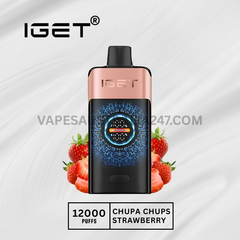 Iget One 12000 Puffs Chuppa Chupps Strawberry IGET One 12000 Puffs Chuppa Chupps Strawberry