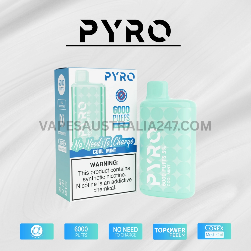 PYRO Vape 6000 Puffs 5% Cool Mint PYRO Vape 6000 Puffs 5% Cool Mint