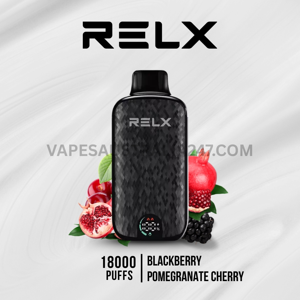 RELX Sparta 18000 Puffs Blackberry Pommegranate Cherry RELX Sparta 18000 Puffs Blackberry Pommegranate Cherry