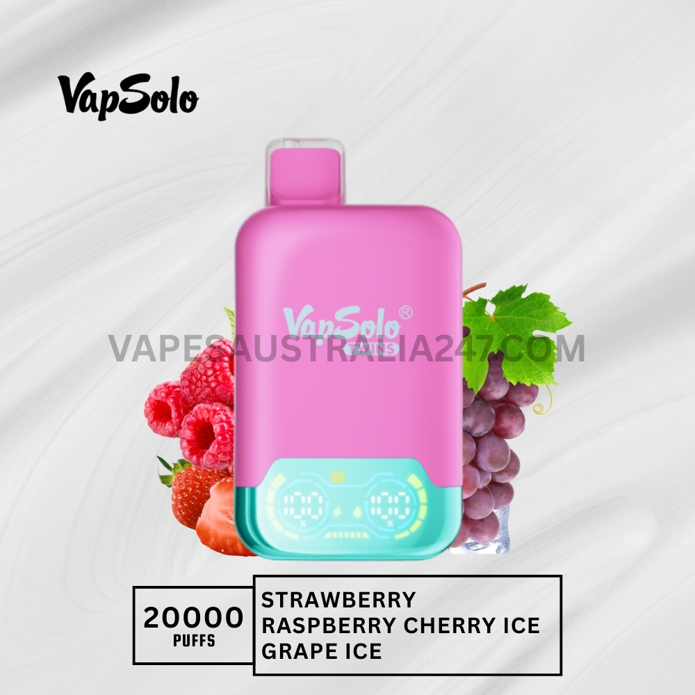 Vapsolo Twins 20000 Puffs Strawberry Raspberry Cherry Ice Grape Ice Vapsolo Twins 20000 Puffs Strawberry Raspberry Cherry Ice Grape Ice