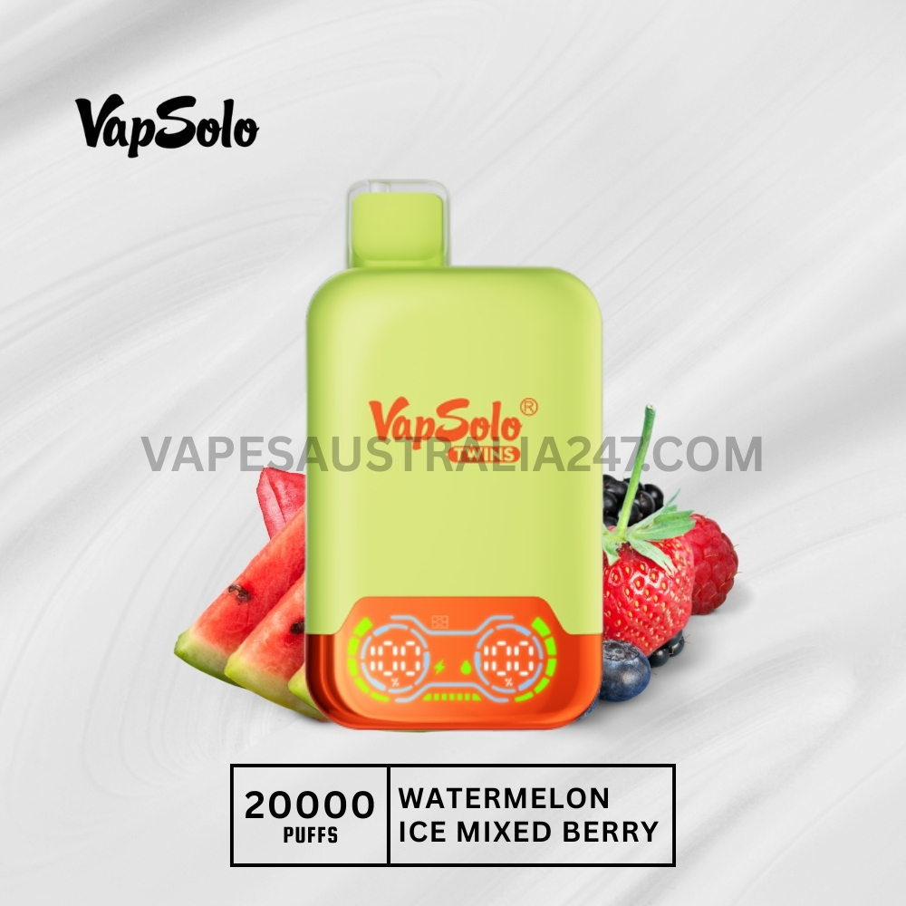 Vapsolo Twins 20000 Puffs Watermelon Ice Mixed Berry Vapsolo Twins 20000 Puffs Watermelon Ice Mixed Berry