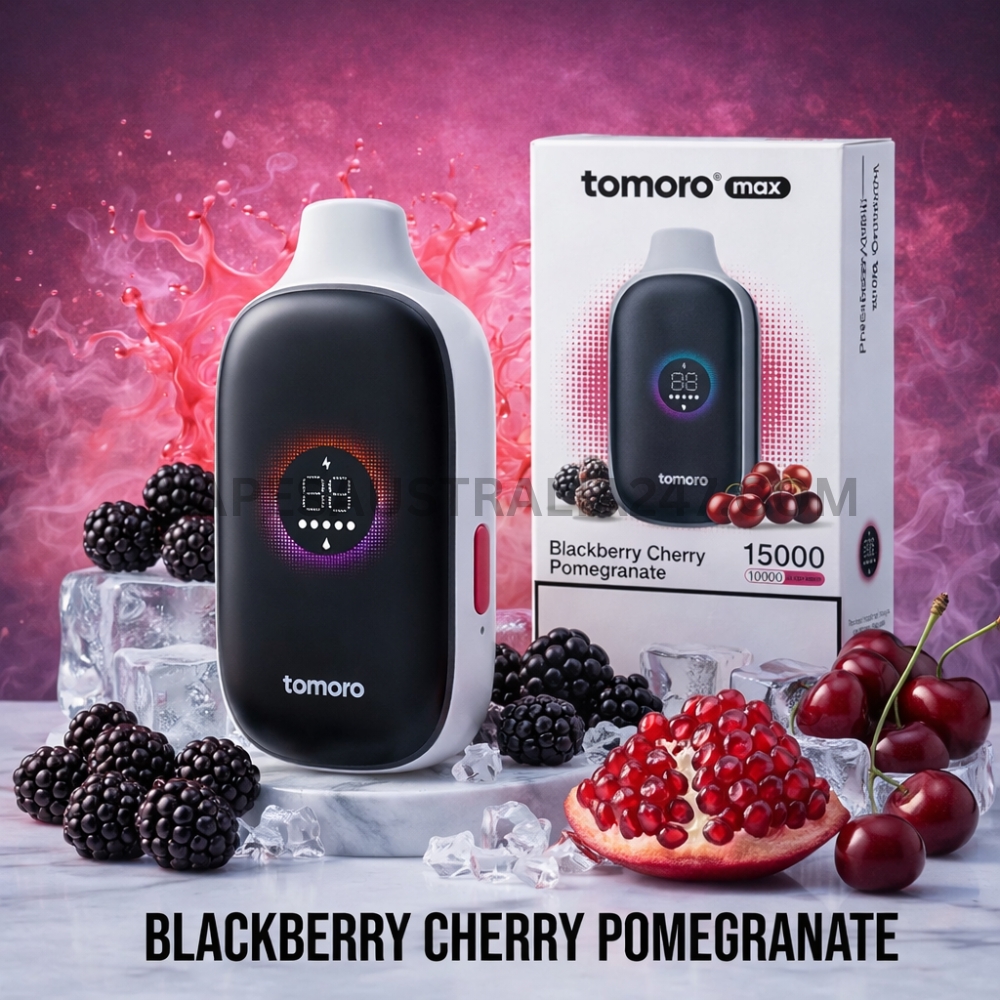 TOMORO 15000 Puffs Blackberry Cherry Pomegranate TOMORO 15000 Puffs Blackberry Cherry Pomegranate