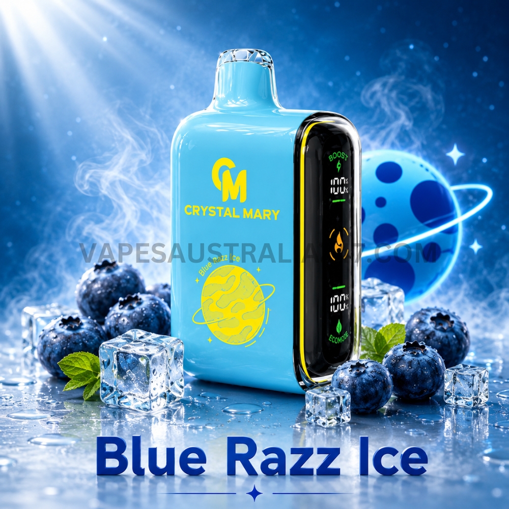 Crystal Mary Pulse 20000 Puffs Razz Ice Crystal Mary Pulse 20000 Puffs Razz Ice